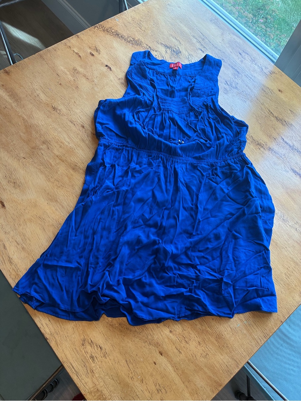 Elle Royal Blue Sleeveless Casual Summer Dress